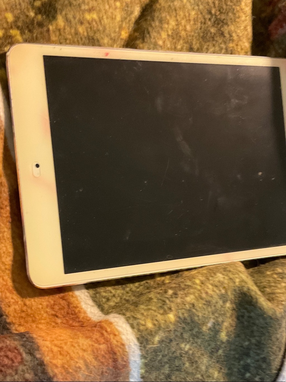 Apple Tablet in White Bezel with Black Display